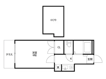 ラピス紫竹山(1K/2階)の間取り写真
