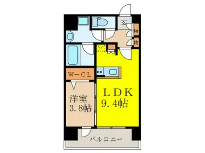 アーバネックス江坂広芝(1LDK/10階)の間取り写真