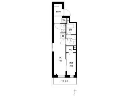 プレセダン千駄木(1DK/1階)の間取り写真