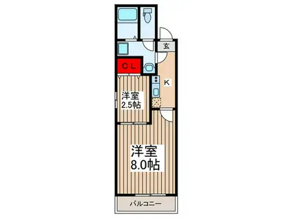 レジコスタ(2K/2階)の間取り写真