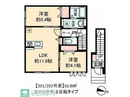VITA(2LDK/2階)の間取り写真