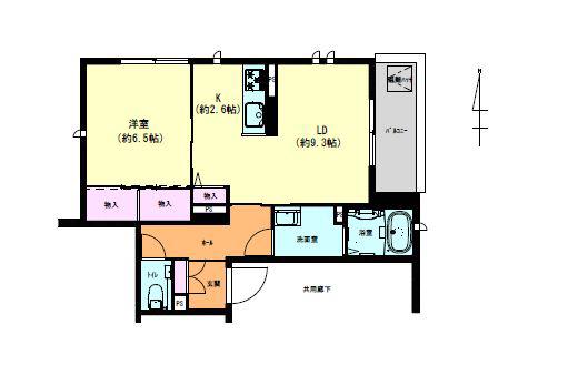 フォンテ逆瀬川(1LDK/2階)の間取り写真