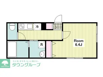 ル・マリアンサージュ(1K/2階)の間取り写真