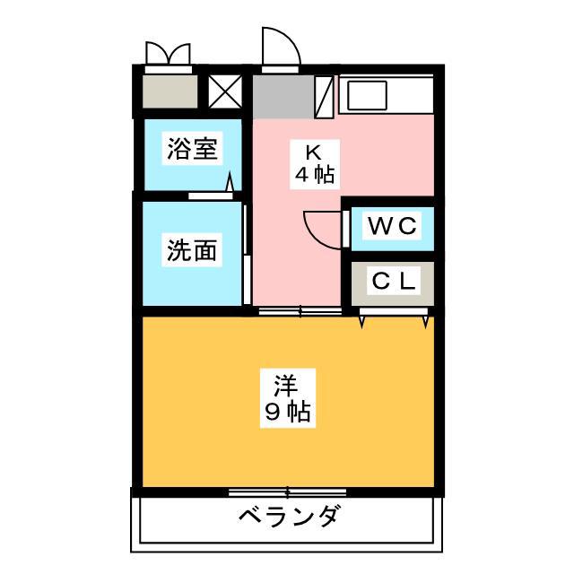 テラスホーエー(1K/1階)の間取り写真