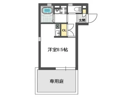 THE PLAZA東上町(ワンルーム/1階)の間取り写真