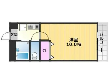 プランドールいずみ(1K/2階)の間取り写真