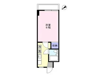 パルコ駅西(1K/3階)の間取り写真