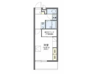 レオパレス伊島町2丁目(1K/1階)の間取り写真