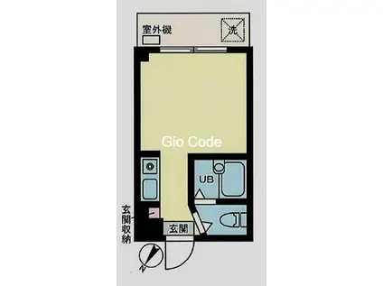 フォルテ弁天(ワンルーム/1階)の間取り写真