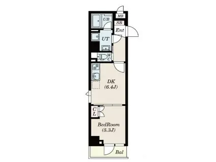 PASEO本所吾妻橋 PASEO本所吾妻橋(1DK/3階)の間取り写真