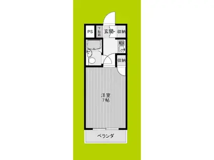 EST1(1K/1階)の間取り写真