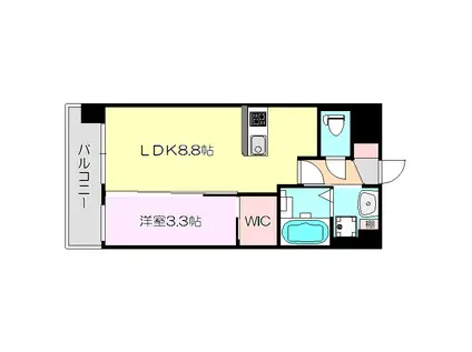 LUXE新大阪西(1LDK/3階)の間取り写真