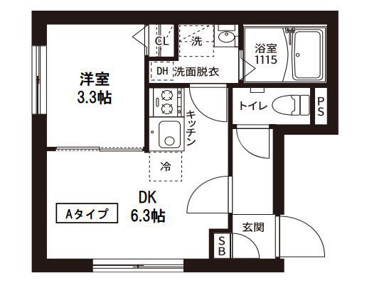 レピュア菊川駅前レジデンス(1LDK/4階)の間取り写真