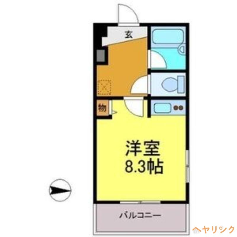クラージュ474(ワンルーム/3階)の間取り写真