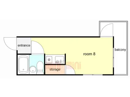 ラ・ルーチェ上野通(ワンルーム/2階)の間取り写真