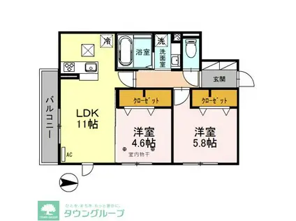 パストラル美南(2LDK/1階)の間取り写真