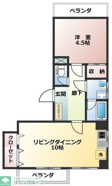 グリーンコープ(1LDK/3階)の間取り写真