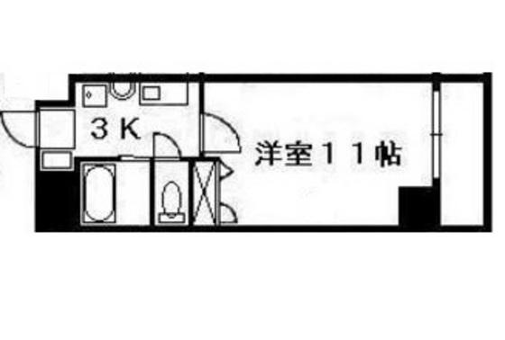 十日市森野ビル(1K/3階)の間取り写真