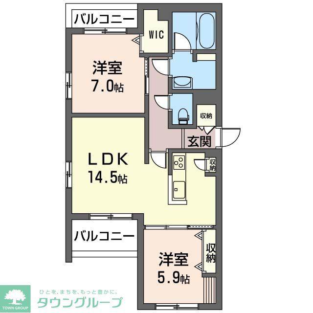 AVANCE(2LDK/2階)の間取り写真
