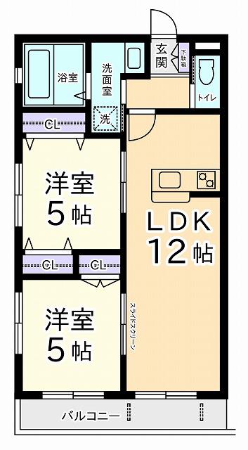 MITAKA STYLE II(2LDK/3階)の間取り写真