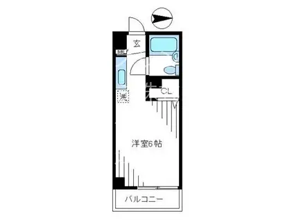 メゾン中央(ワンルーム/3階)の間取り写真