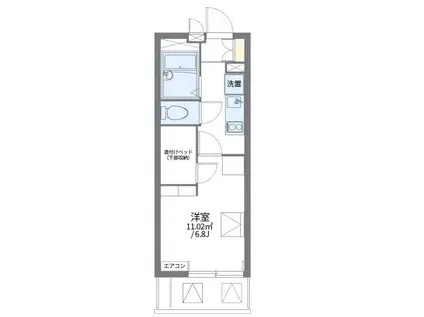 レオパレスCREER(1K/2階)の間取り写真