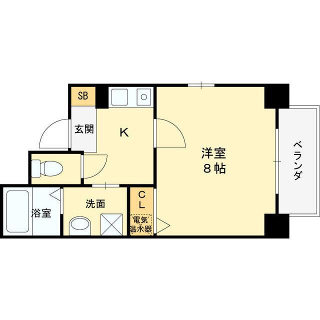 ラフォーレ都島本通II(1K/4階)の間取り写真