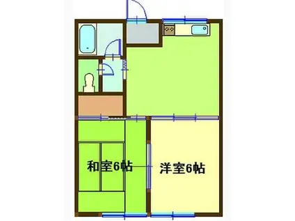 クリーンハイツ(2DK/2階)の間取り写真