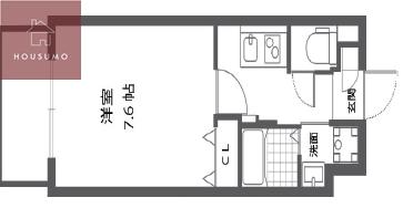 PARK HILLS今里RAY(1K/9階)の間取り写真