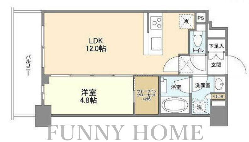 コンフォリア桜上水(1LDK/1階)の間取り写真