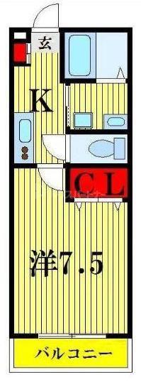 ラピュタ(1K/2階)の間取り写真