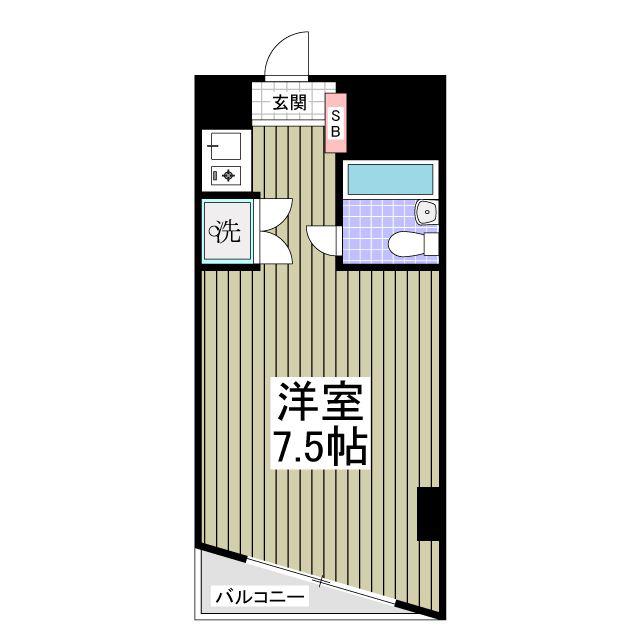 シーサイドコート金沢八景(1K/3階)の間取り写真