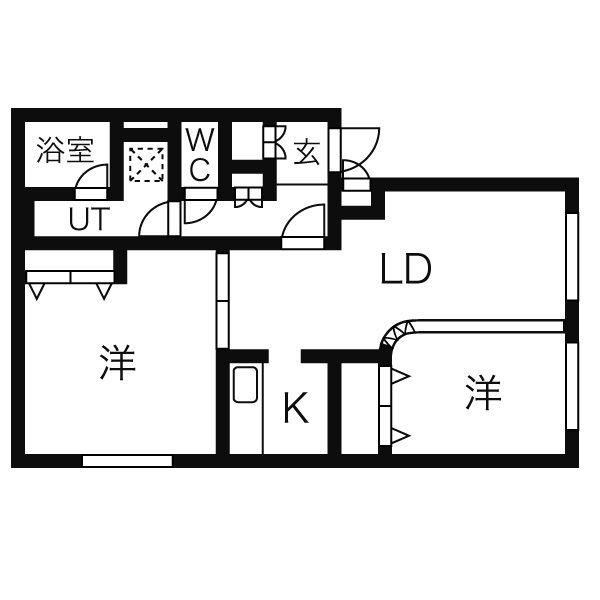 エムワイ本郷(2LDK/3階)の間取り写真