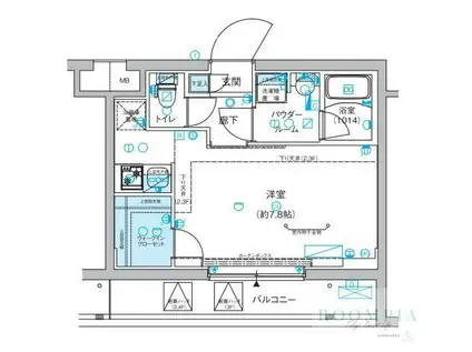メインステージ富士見台(ワンルーム/2階)の間取り写真