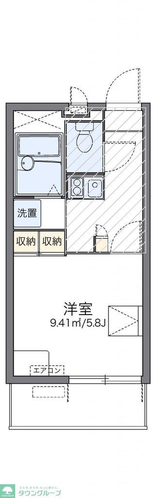 レオパレス小池(1K/2階)の間取り写真