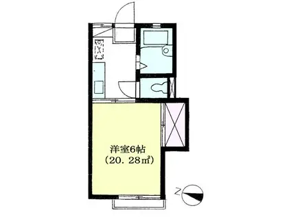 サニーハイツ-方南1丁目-(1K/1階)の間取り写真