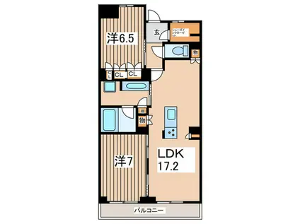 BRANZ中央林間(2LDK/7階)の間取り写真