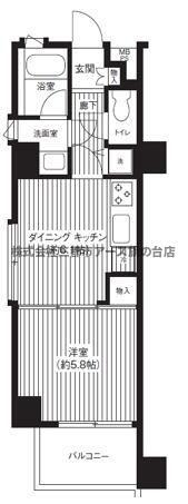 ストンズタウン(1DK/6階)の間取り写真