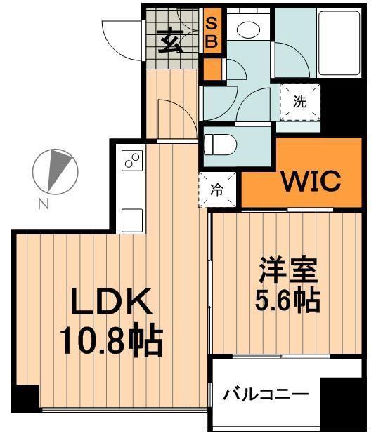 セレニティー神田(1LDK/3階)の間取り写真