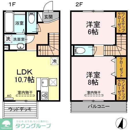 リヴェール美しが丘(3LDK/2階)の間取り写真