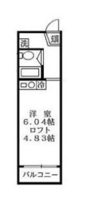 アイメゾン別所(1K/2階)の間取り写真