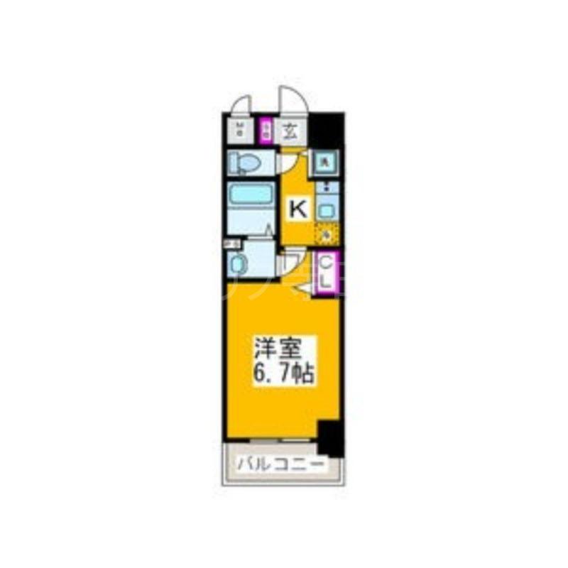 リフレス天王寺国分町(1K/3階)の間取り写真
