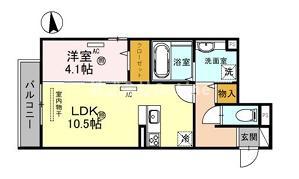 D-ROOM新今里(1LDK/2階)の間取り写真