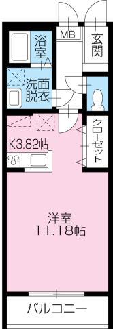 アーチレジデンス(1K/1階)の間取り写真