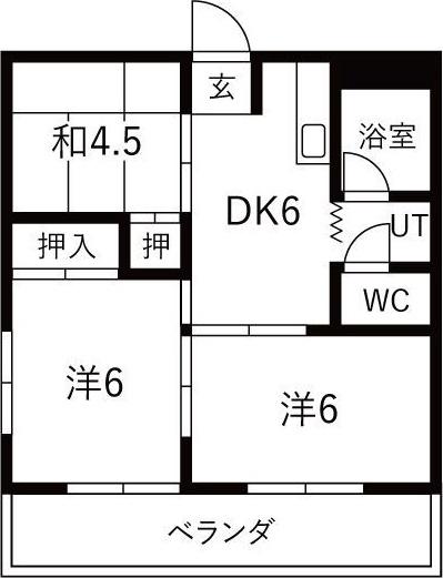コーポ大晴(3DK/3階)の間取り写真