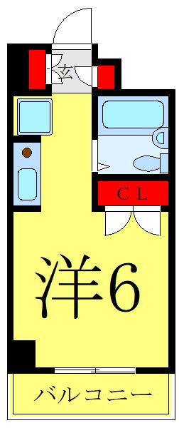 阿部マンション(ワンルーム/1階)の間取り写真