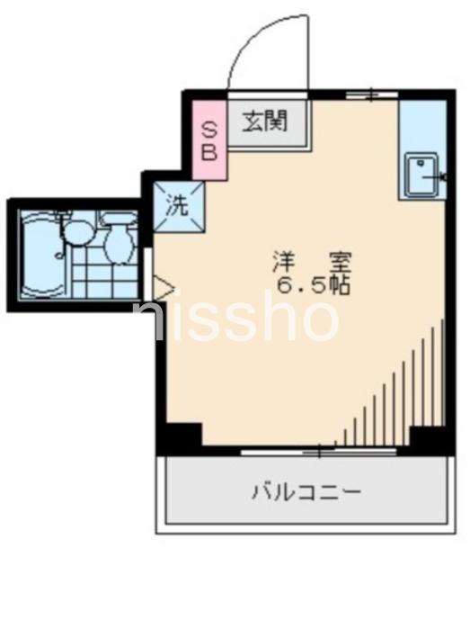 ラメール(ワンルーム/3階)の間取り写真