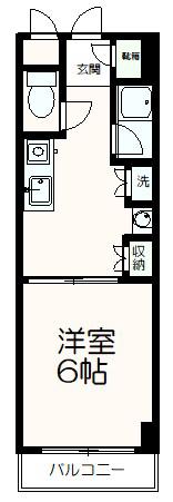 クライムラビーン(1K/3階)の間取り写真