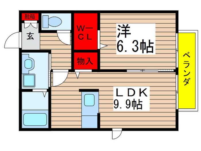 セライースト(1LDK/2階)の間取り写真