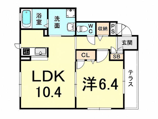 ブランメゾン五反田III(1LDK/1階)の間取り写真